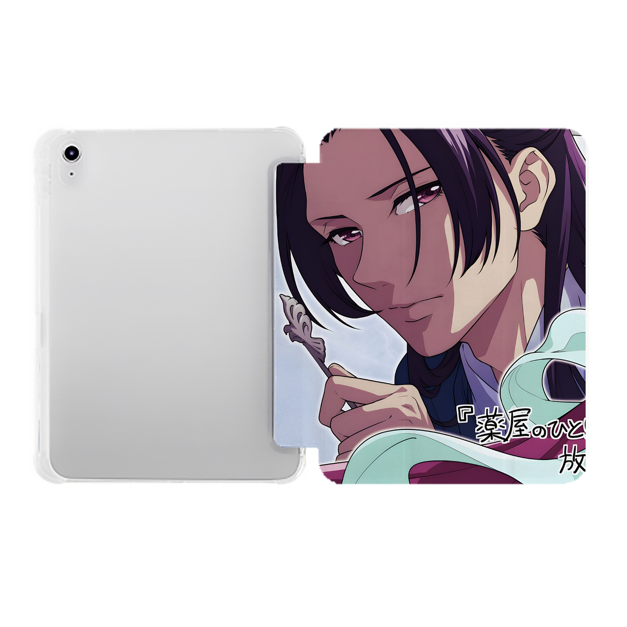 （画像用） 薬屋のひとりごと The Apothecary Diaries IPad ケース ペン収納付き 三つ折りスタンド PUレザー×シリコン 対応機種9.5/10.5/10.9インチ